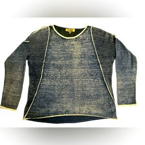 Democracy Acid Wash Lightweight Sweater Size L